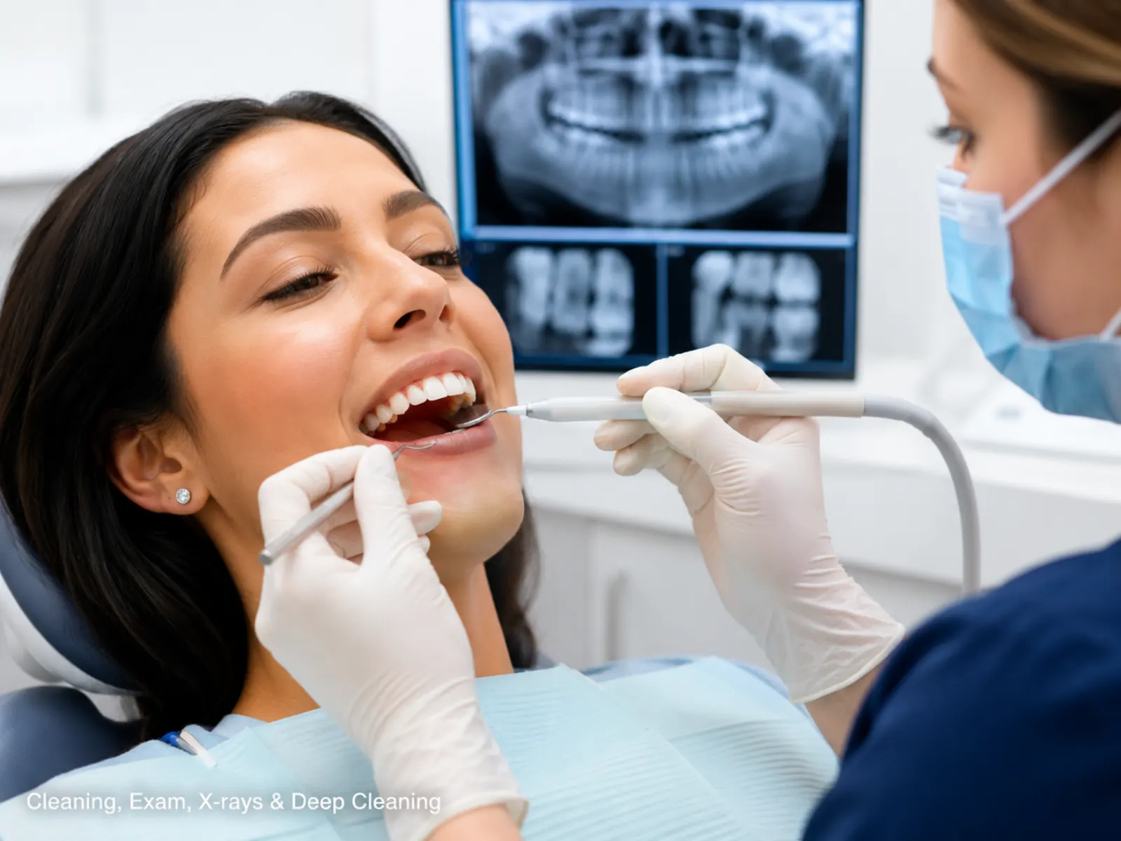 Cleaning, exam, X-rays & deep cleaning dental treatment at a Mexican clinic
