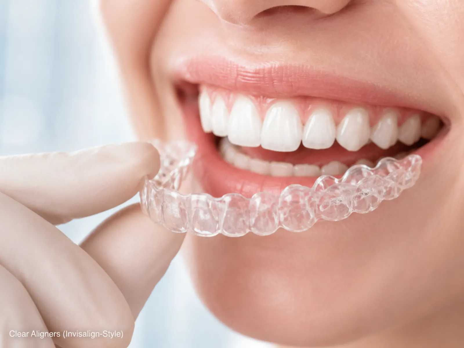 Clear aligners (Invisalign-style) dental treatment at a Mexican clinic